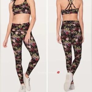 LULULEMON 'WUNDER UNDER HI-RISE TIGHT 27”’ IN FLUOROLACE MULTI